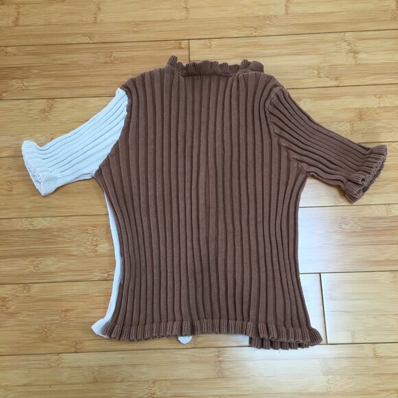 EUC Find Me Now Colorblock Ruffled Cardigan - Picture 3 of 5